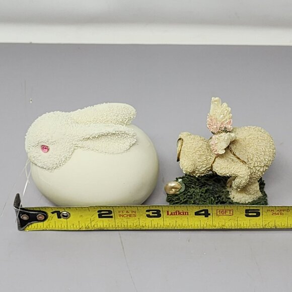 Charming Dept 56 Rabbit Figurine Set‎ By Enesco Boyds Bears  Lil Wings - Picture 9 of 13